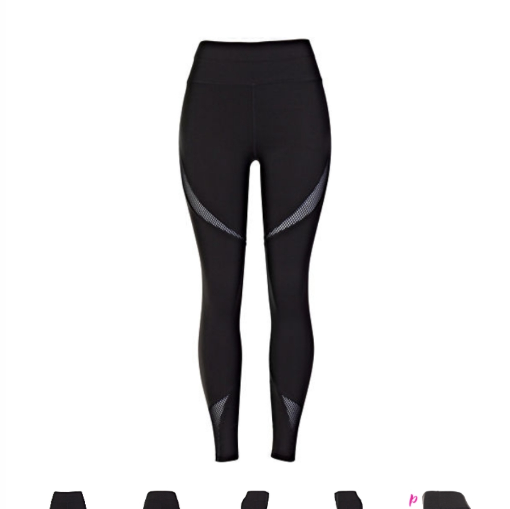 Pop Fit Nicole Leggings with Fishnet -size Large